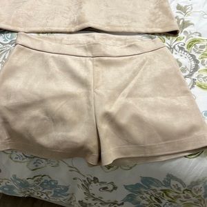 Zara suede shorts. Never worn. Matches top